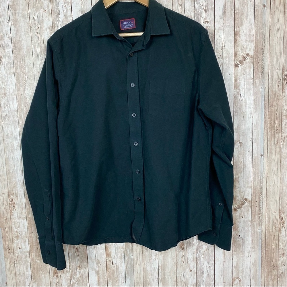 Untuckit Long Sleeve Button Front Shirt Size Large Men